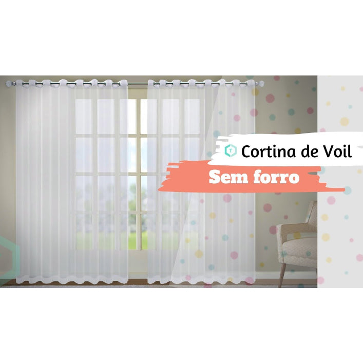 Maravilhosa Linda Cortina de voil 3x2,80 (PROMOÇÃO TOP)
