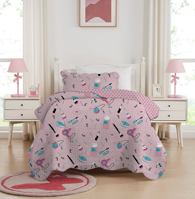 Colcha Cobre leito dupla face Solteiro decoração Premium infantil 2 peças IMPERDIVEL