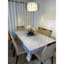 Toalha de Mesa Jacquard Luxo 6 Lugares 2,00x1,40 para Cozinha premium Várias Cores