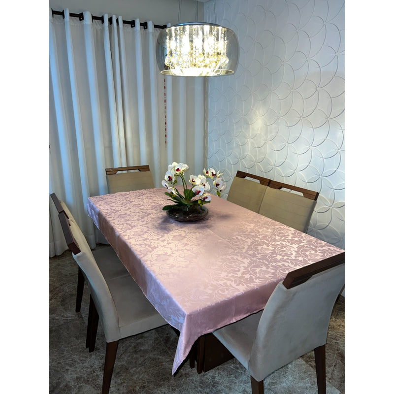 Toalha de Mesa Jacquard Luxo 6 Lugares 2,00x1,40 para Cozinha premium Várias Cores