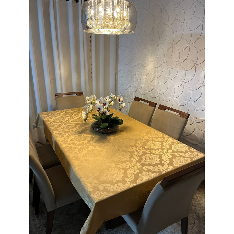 Toalha de Mesa Jacquard Luxo 6 Lugares 2,00x1,40 para Cozinha premium Várias Cores