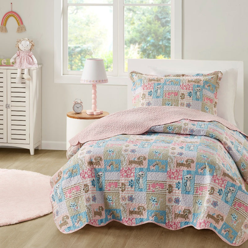 Colcha Cobre leito dupla face Solteiro decoração Premium infantil 2 peças IMPERDIVEL