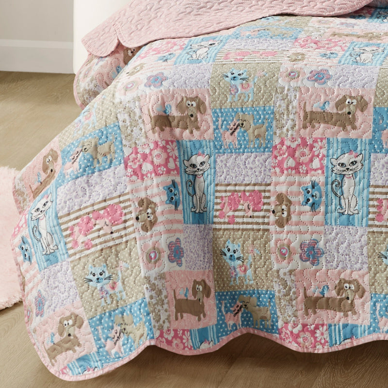 Colcha Cobre leito dupla face Solteiro decoração Premium infantil 2 peças IMPERDIVEL