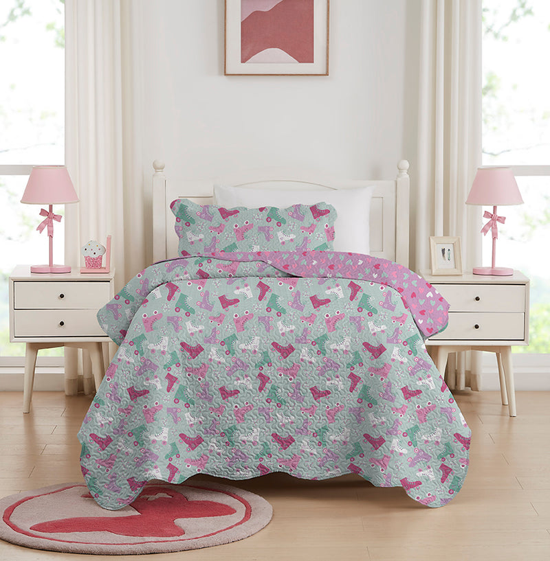 Colcha Cobre leito dupla face Solteiro decoração Premium infantil 2 peças IMPERDIVEL