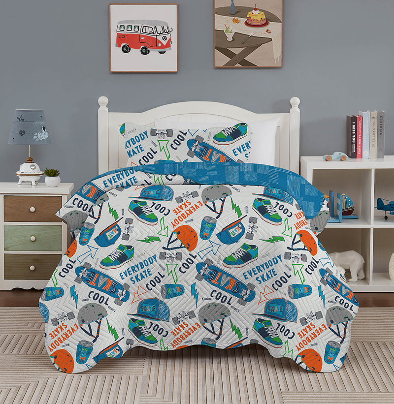 Colcha Cobre leito dupla face Solteiro decoração Premium infantil 2 peças IMPERDIVEL